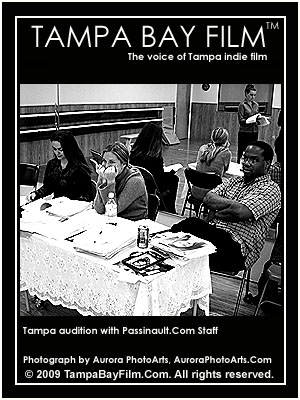 Passinault's staff casting a Tampa indie film in Valrico, Florida.