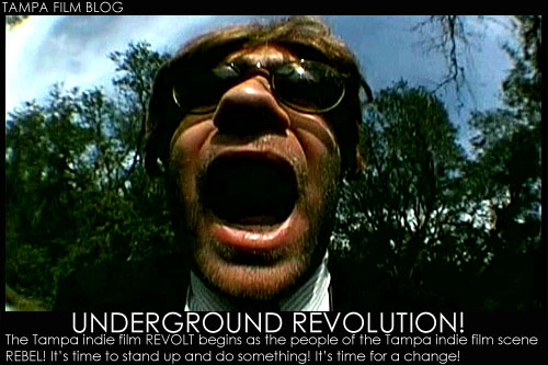 Tampa Film Blog: Underground Revolution - The Tampa indie film REVOLT begins as the people of the Tampa indie film scene REBEL! It’s time to stand up and do something! It’s time for a change!  Screen grab from the Tampa indie film Actress Apocalypse, a brilliant indie film which will be reviewed on Tampa Bay Film.