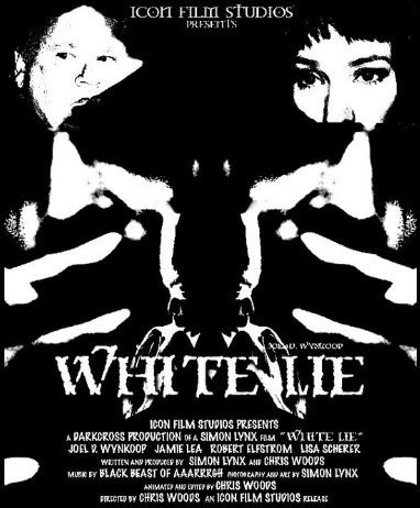 White Lie indie film poster by Simon Lynx.